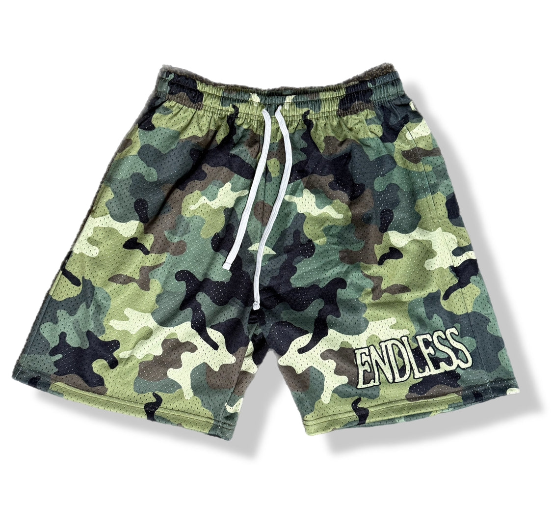 Camo mesh shorts