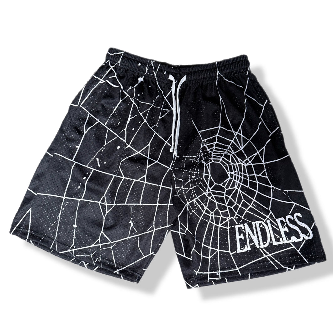 Spiderweb mesh shorts